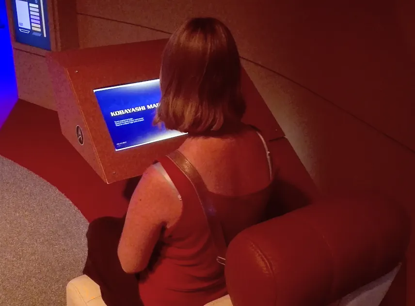 Picture of Carina failing the Kobayashi-Maru-Test