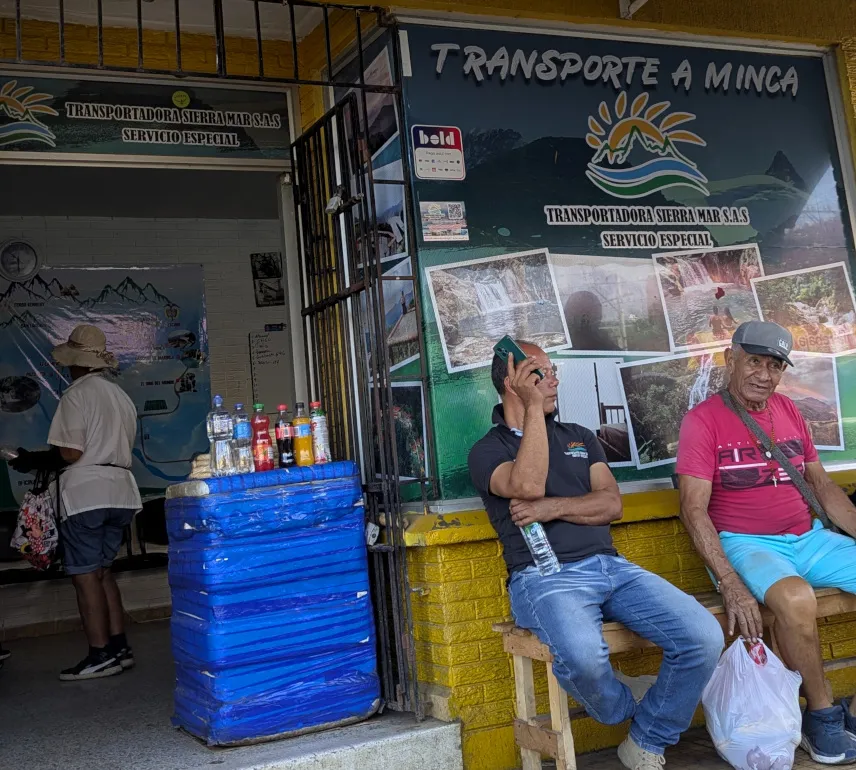 Picture of The shared minibus from Santa Marta to Minca leaves here