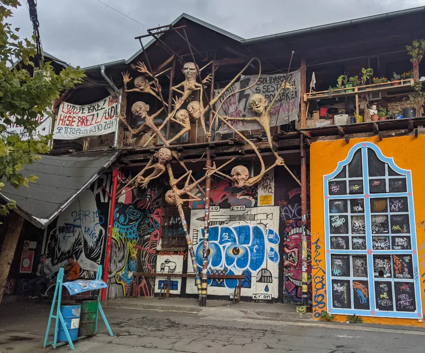 Picture of street art in Metelkova, Ljubljana