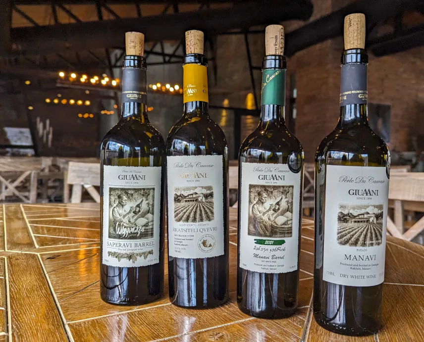 Picture of The wines we tasted at Giuaani Winery